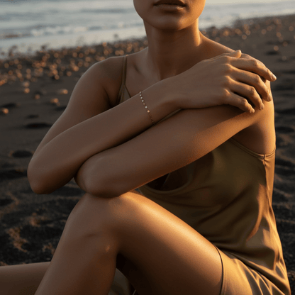 Sun-Kissed Chain Gold Silver Bracelet