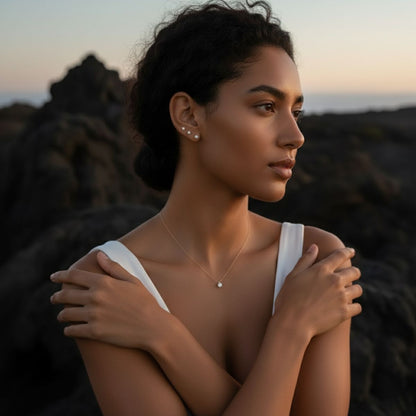 Sun-Kissed Diamond Stud Earrings