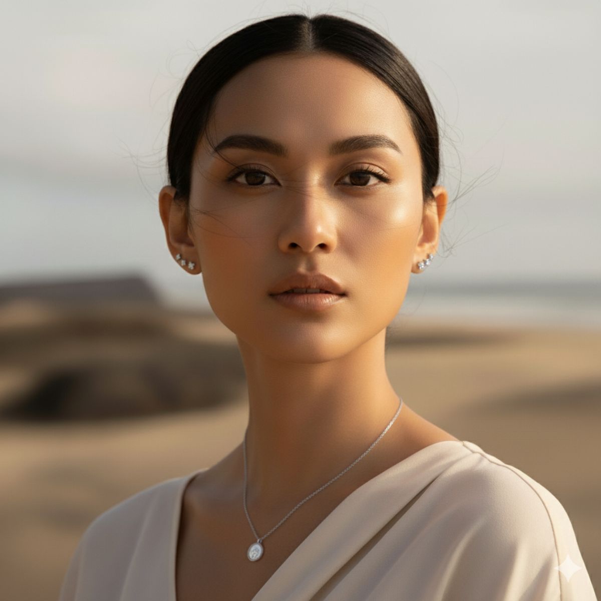 Sun-Kissed Diamond Stud Earrings