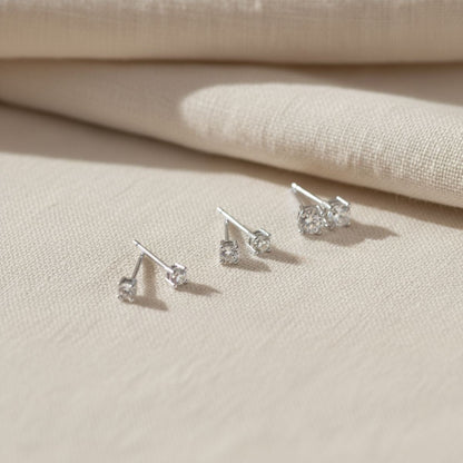 Sun-Kissed Diamond Stud Earrings