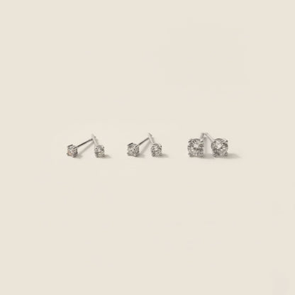 Sun-Kissed Diamond Stud Earrings