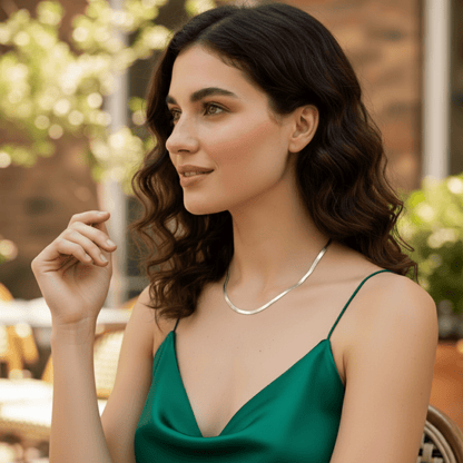 Sun-Washed Chain Gold Silver Necklace