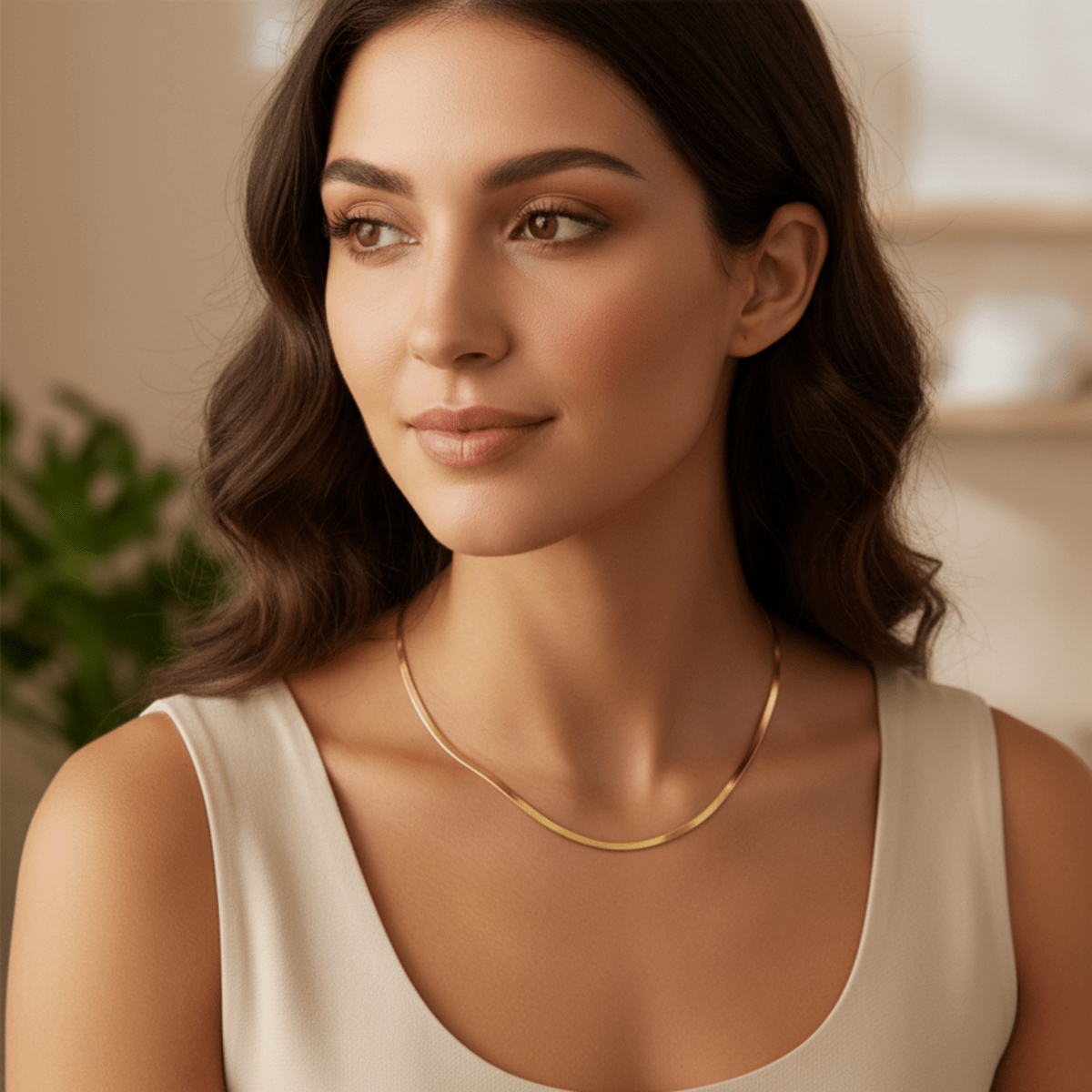 Sun-Washed Chain Gold Silver Necklace