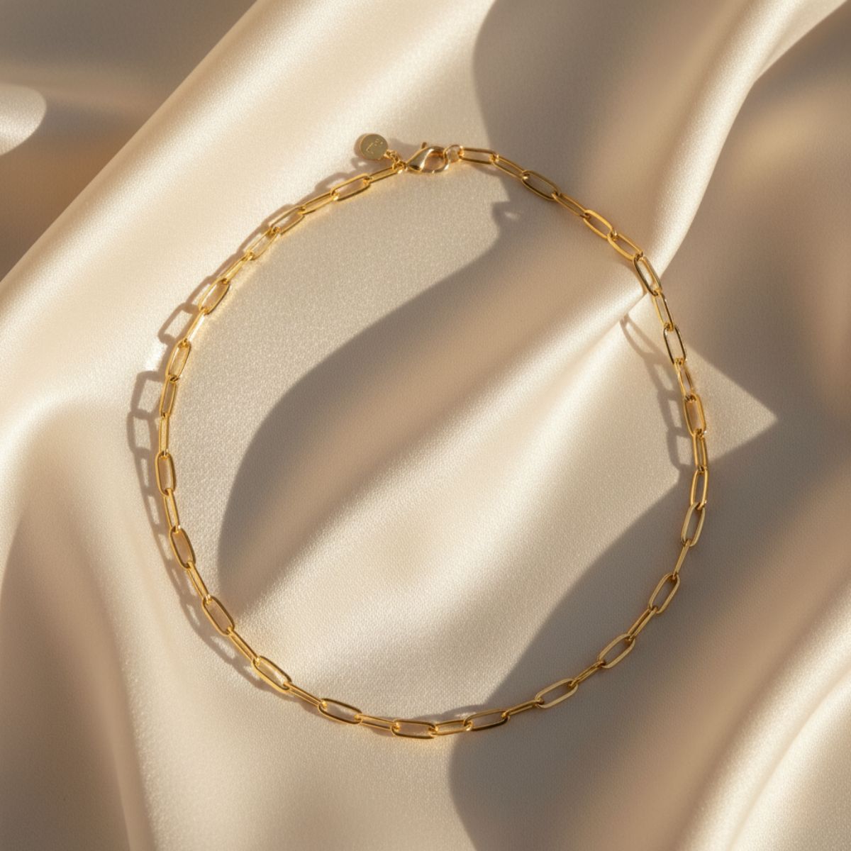 Sun-Washed Link Gold and Silver Necklace