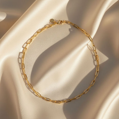 Sun-Washed Link Gold and Silver Necklace