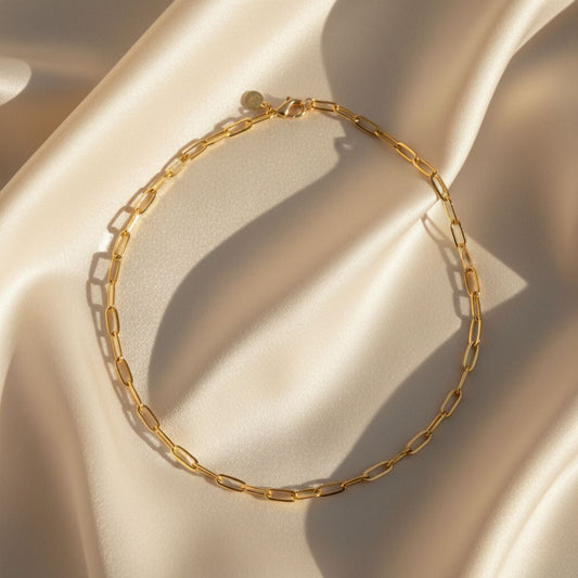 Sun-Washed Link Gold and Silver Necklace