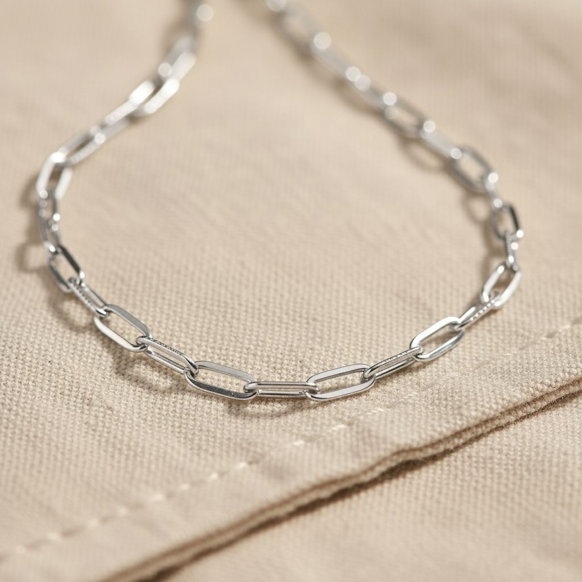 Sun-Washed Link Gold and Silver Necklace