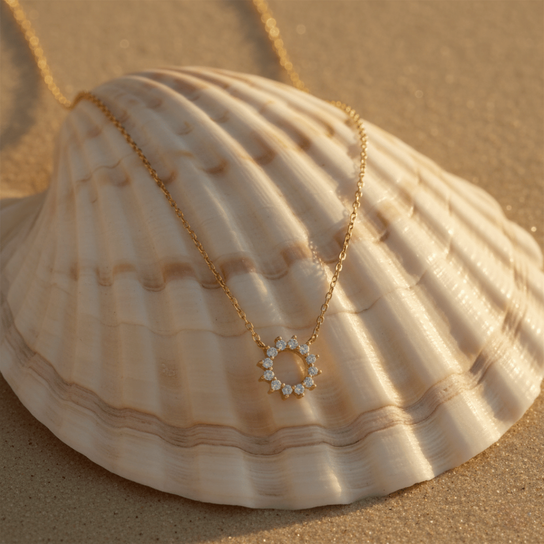 Sunburst Silver and Gold-tone Necklace