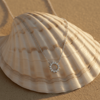 Sunburst Silver and Gold-tone Necklace