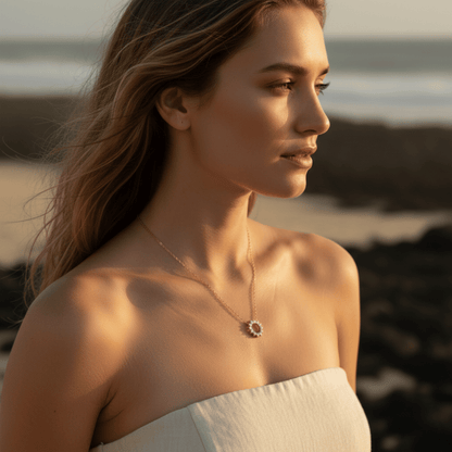 Sunburst Silver and Gold-tone Necklace