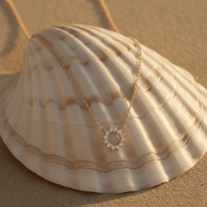 Sunburst Silver and Gold-tone Necklace