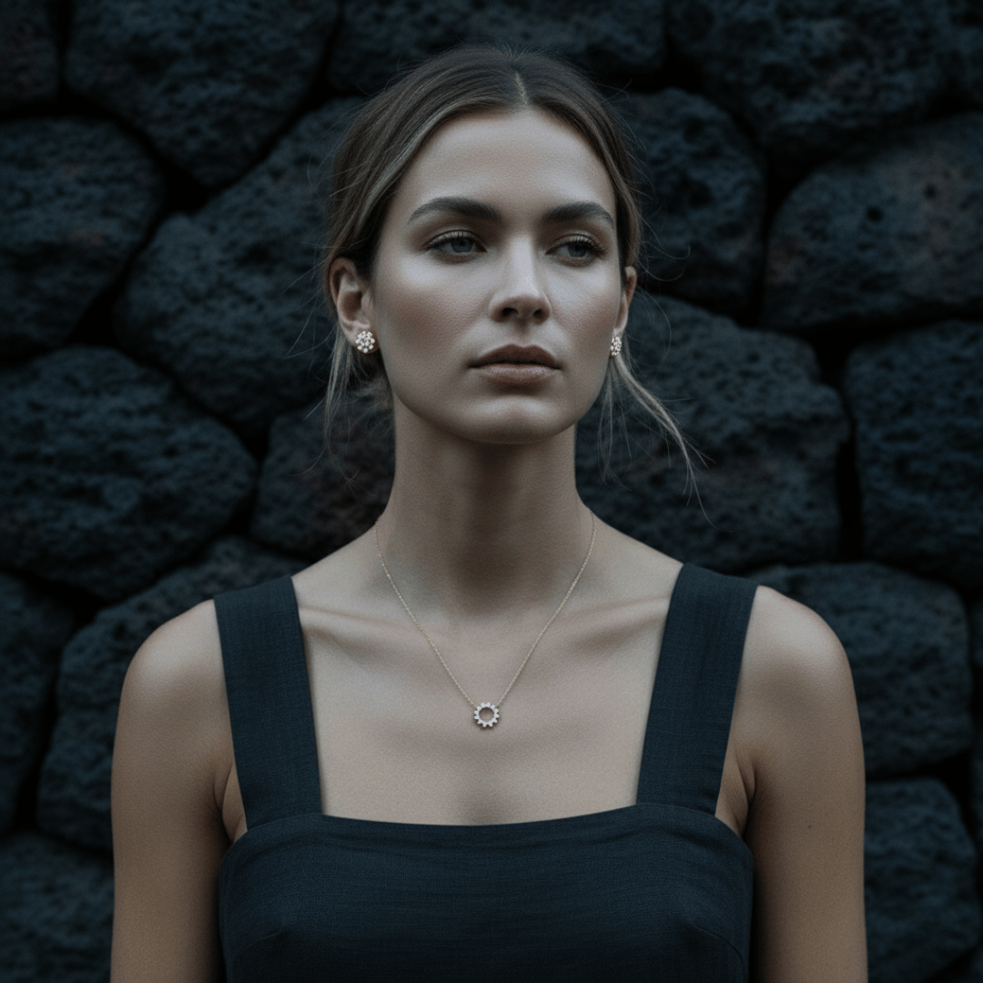 Sunburst Silver and Gold-tone Necklace