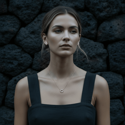 Sunburst Silver and Gold-tone Necklace