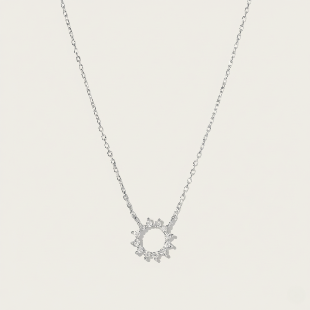 Sunburst Silver and Gold-tone Necklace