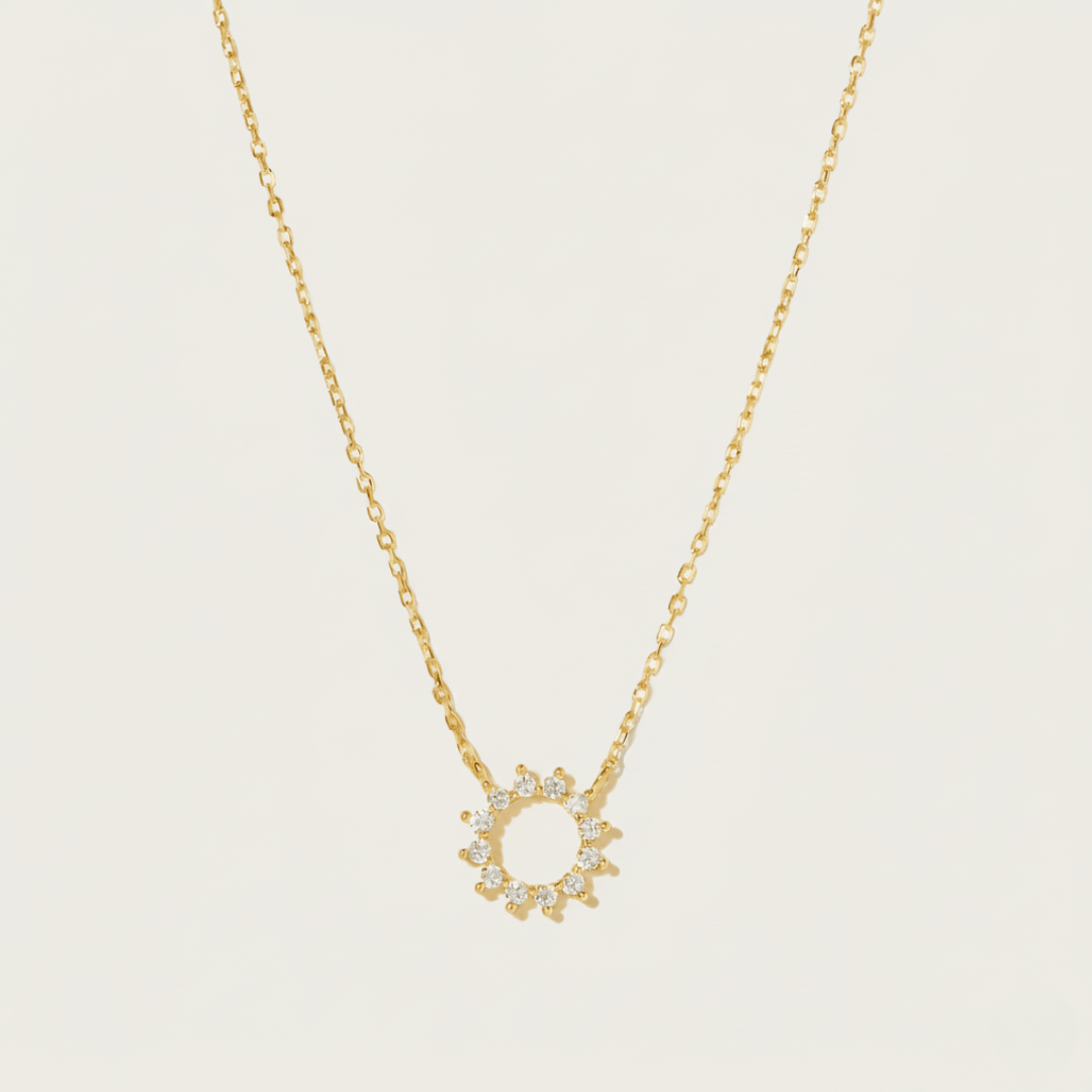 Sunburst Silver and Gold-tone Necklace
