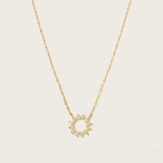 Sunburst Silver and Gold-tone Necklace
