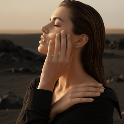 Sunken Peak Gold Stud Earring