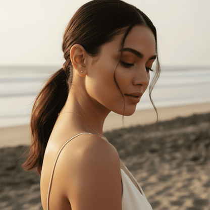 Sunken Peak Gold Stud Earring