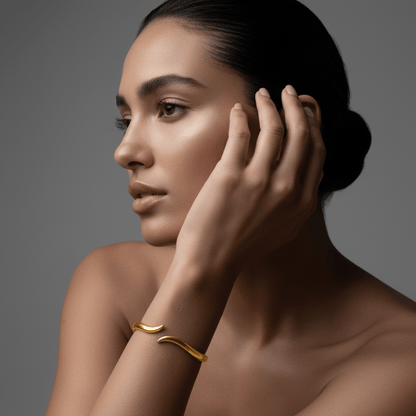 Tide Cuff Gold Silver Bracelet