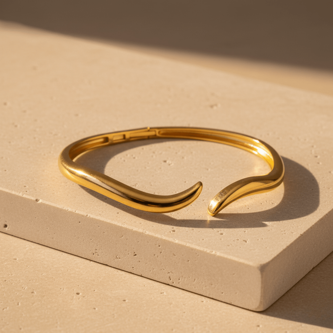 Tide Cuff Gold Silver Bracelet