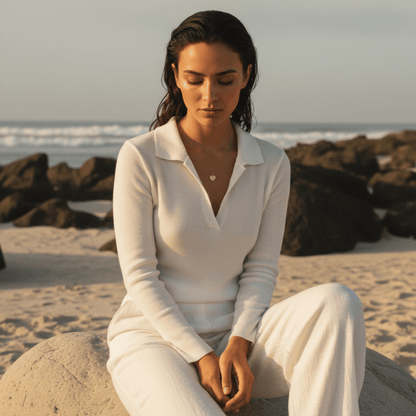 Tiny Angel Heart Pendant Necklace - Gold or Rhodium Plated