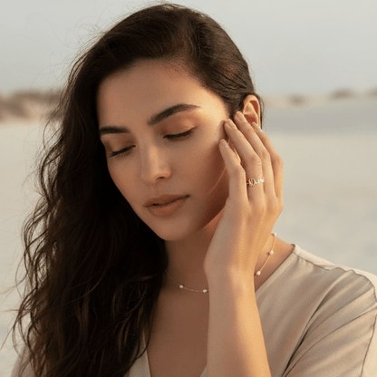 Tiny Script Ring - Customizable Personalized Jewelry in Gold & Silver