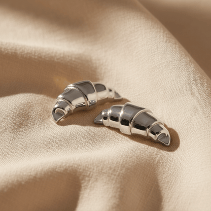 Trendy Croissant Gold Earrings - Unique Gold Coated Design for Any Occasion