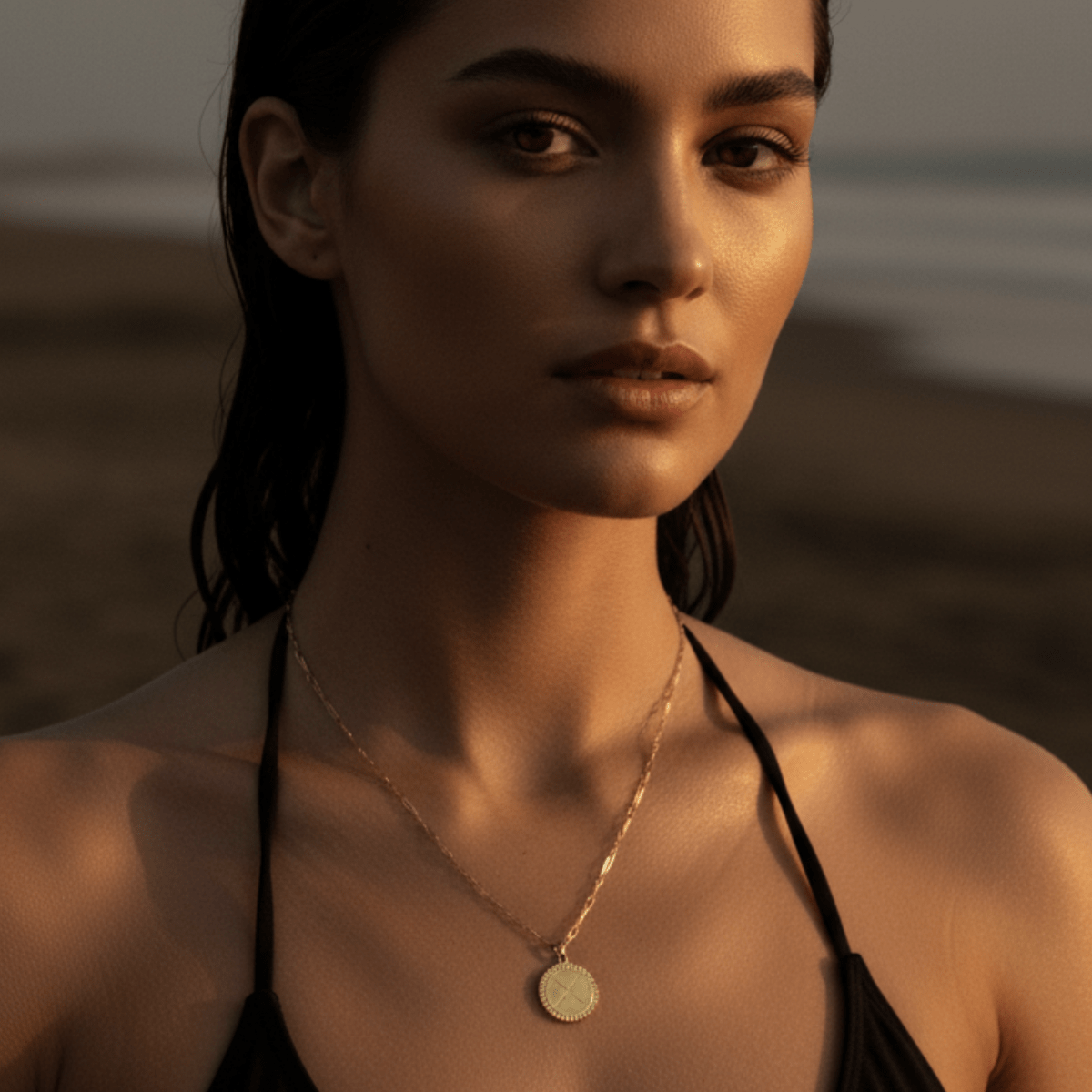 True North Compass Pendant Necklace