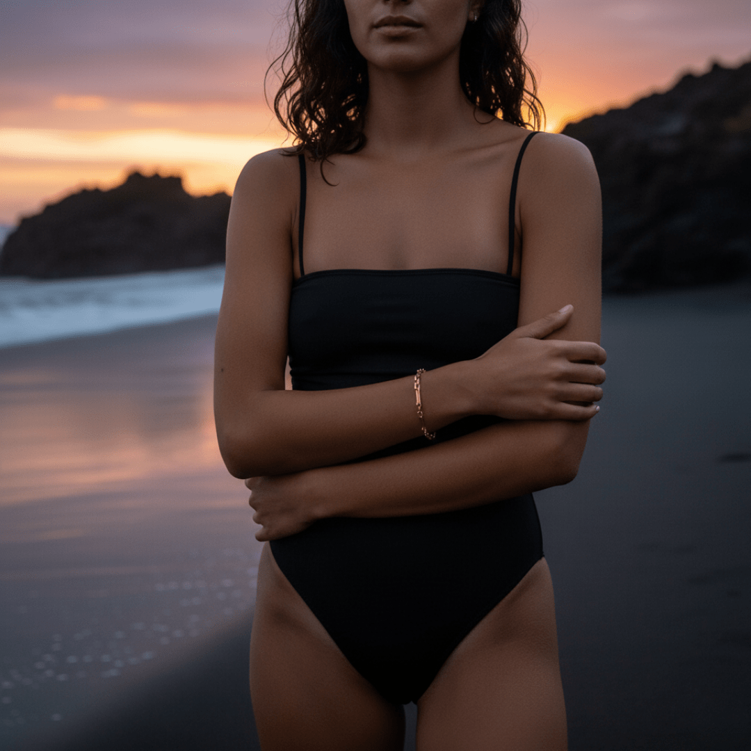 Harmonious Wave Gold Silver Chain Bracelet